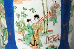 Legend of the Jade Hairpin marvel play on Kangxi porcelain vase