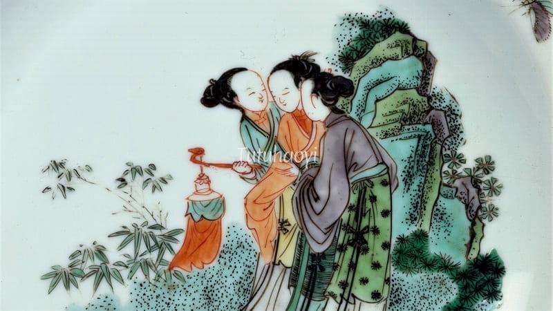 How was the Tipsy Imperial Consort Lady Yang Depicted in Chinese Decorative Art